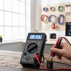 Цифровой мультиметр DT-830B тестер + щупы черный