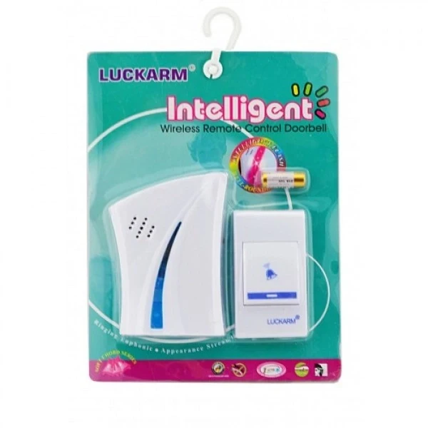 Беспроводной дверной звонок на батарейках LUCKARM 8610 Белый с голубым