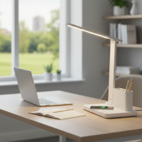 Настольная лампа с органайзером Bailong BL-3301 USB Настольная сенсорная LED лампа