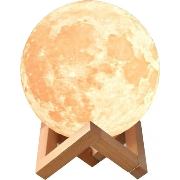 Ночник Луна 13 см 3D Magic Moon Light Touch Control Белый настольний сенсорный светильник