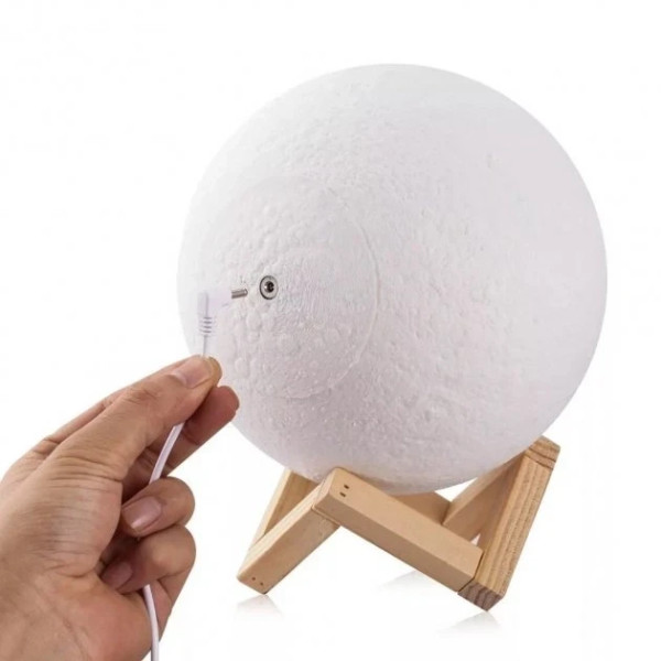 Ночник Луна 13 см 3D Magic Moon Light Touch Control Белый настольний сенсорный светильник