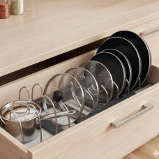 Полка-органайзер DISH RACK для посуды и крышек раздвижной кухонный держатель
