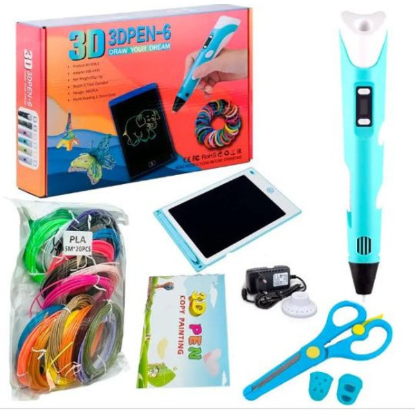 Детский набор 3D ручка Pen 6+ планшет для рисования 3D PEN Творческий набор 3D ручка Pen 6+