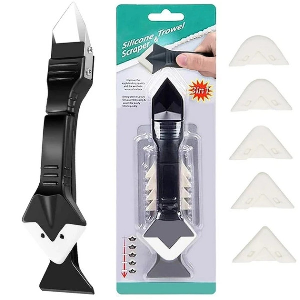 Силиконовый шпатель и скребок Silicon Towel Scrapper для удаления/нанесения силикона или герметика на любых по