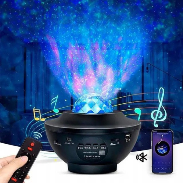 Проектор звездного неба Галактика LY-427 с пультом и колонкой Bluetooth