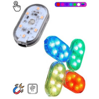 Подсветка в машину A-Plus Led RGB 2 шт / Светильник салона сенсорный, аккумуляторный, 7 режимов
