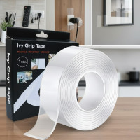Крепежная лента самоклеящаяся клейкая Многоразовая Ivy Grip Tape 1 м для дерева стекла и металла