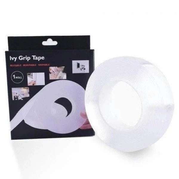 Крепежная лента самоклеящаяся клейкая Многоразовая Ivy Grip Tape 1 м для дерева стекла и металла