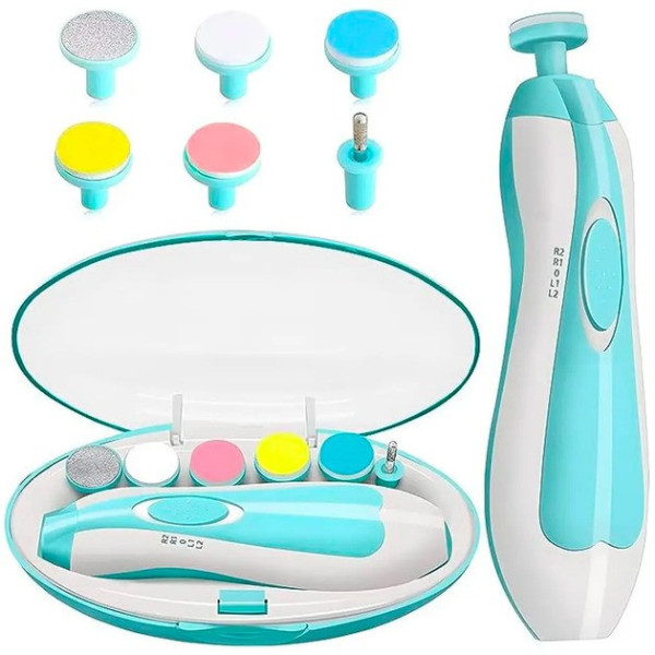 Детская пилочка аккумуляторная  для ногтей и 6 насадок NAIL TRIMMER XL-667