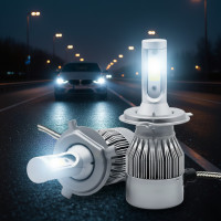 Комплект LED-лампы H4 LED Headlight H4 6500K 5500Lm с охлаждением на чипах CSP набор