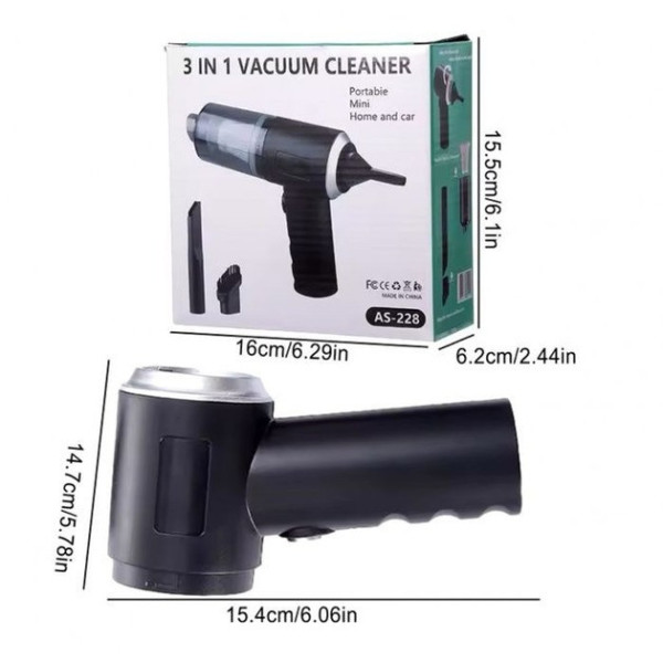 Портативный пылесос для авто Vacuum Cleaner 3в1 AS-228 Black