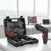 Мини электроотвертка аккумуляторная с насадками в кейсе USB / Шуруповерт Onkel.J 48в1