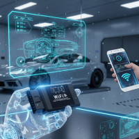 Автомобильный диагностический мини сканер OBD2 WIFI ELM327 V 1.5
