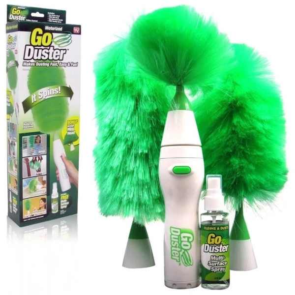 Электрощетка As Seen On TV для профессиональной уборки Go Duster 3 Насадки на батарейках