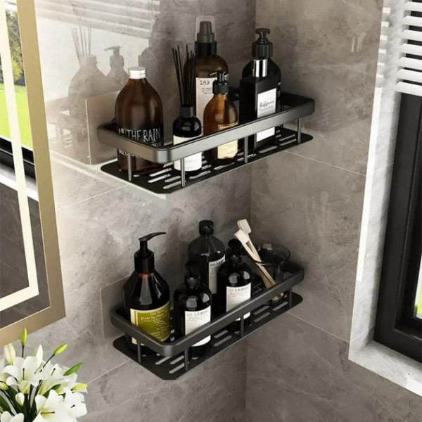 Металлическая полка для ванной органайзер STORAGE RACK Полка настенная для ванной Органайзер-полочка