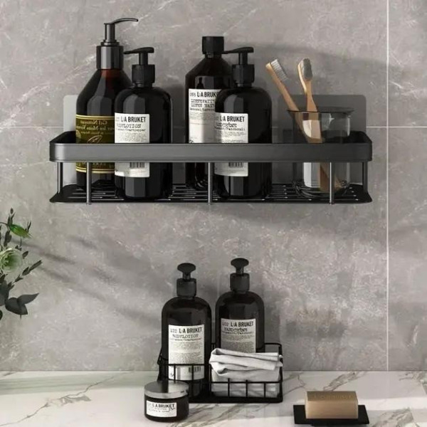 Металлическая полка для ванной органайзер STORAGE RACK Полка настенная для ванной Органайзер-полочка