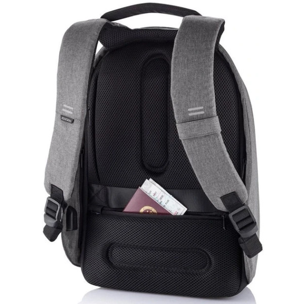 Городской рюкзак антивор Bobby Bag 9008 + USB порт и выход для наушников черно-серый