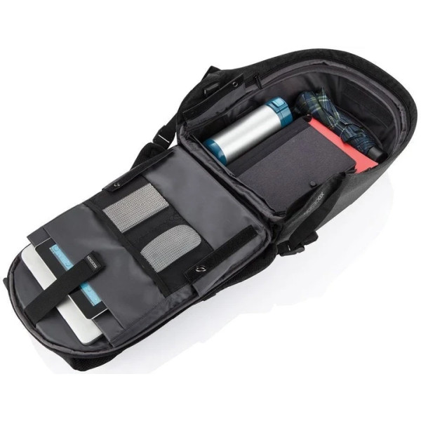 Городской рюкзак антивор Bobby Bag 9008 + USB порт и выход для наушников черно-серый
