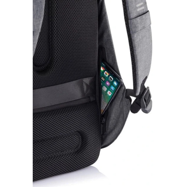 Городской рюкзак антивор Bobby Bag 9008 + USB порт и выход для наушников черно-серый