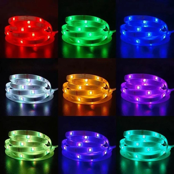 Светодиодная LED лента RGB 5050 с Bluetooth приложением 5 метров водостойкая