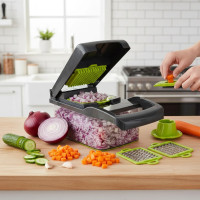 Многофункциональная овощерезка Veggie Slicer 14в1 Ручной комбайн для нарезки и шинковки овощей