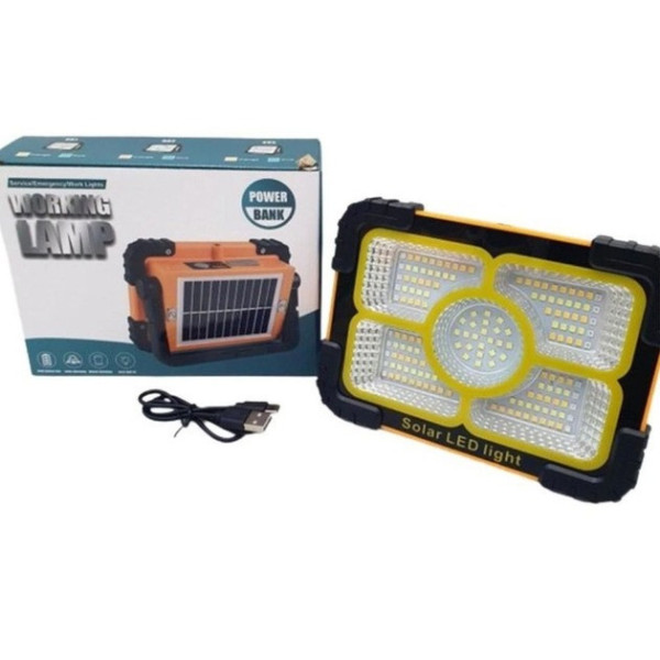 Аккумуляторный прожектор-лампа Working Lamp JN-882 на солнечной батарее с USB Power Bank от Type-C 3600 мАч