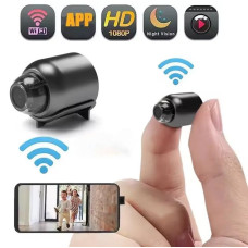 Домашняя Камера Wi-Fi IP X5 с широкоугольным объективом 160°, ночным видением и датчиком движения, черная