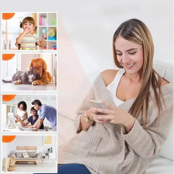 Домашняя Камера Wi-Fi IP X5 с широкоугольным объективом 160°, ночным видением и датчиком движения, черная