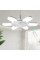 Лампа-вентилятор LED 60 Вт 6U с патроном E27, пульт, 3 режима, белая