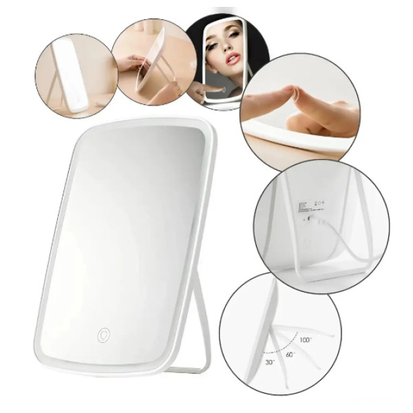 Косметическое зеркало с подсветкой для макияжа аккумуляторное Jordan Judy LED Makeup Mirror NZ520