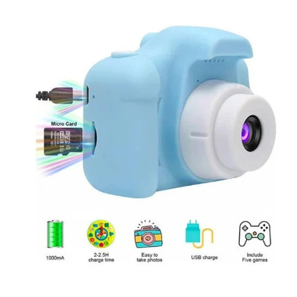 Детская Цифровая Фотокамера Sonmax Baby Camera Синяя c 2.0″
