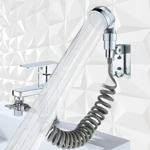 Душевая система с насадкой на кран в умывальник с турмалином Modified Faucet With External Shower