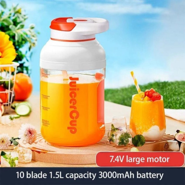 Портативный блендер Sunroz Juicer Cup 1500 мл, беспроводной, USB зарядка