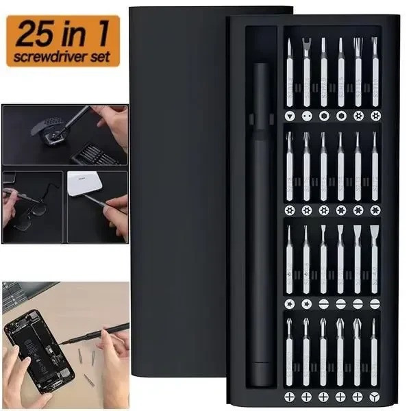 Набор отверток 25 в 1 Torx Hex Precision DIY с кейсом, магнитные биты, отвертки для ремонта телефонов