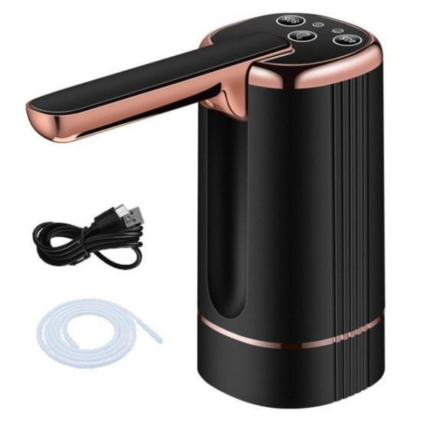 Аккумуляторный насос-диспенсер BRS для бутыли 5–19 л с USB зарядкой емкость 1200 мАч черный