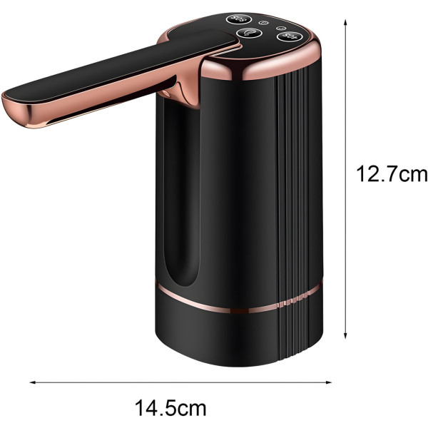 Аккумуляторный насос-диспенсер BRS для бутыли 5–19 л с USB зарядкой емкость 1200 мАч черный