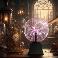 Плазменный шар с молниями ночник светильник Plasma Light Magic Flash Ball BIG 5 дюймов, настольная лампа