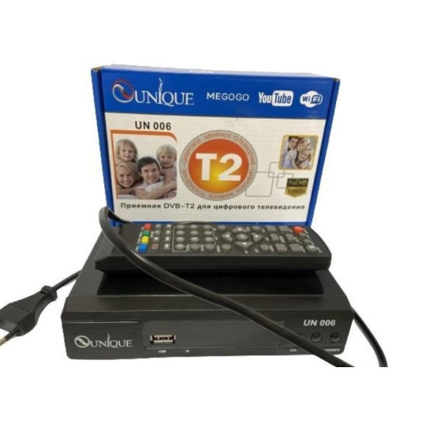 Цифровой тюнер для ТВ DVB-T2 UNIQUE / ТВ ресивер, приставка Т2 С IPTV U006