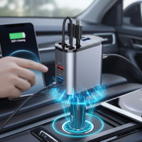 Автомобильное зарядное устройство Hugeel HG-CC11 66 Вт QC 3.0 PD кабель Type-C Lightning