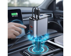 Автомобильное зарядное устройство Hugeel HG-CC11 66 Вт QC 3.0 PD кабель Type-C Lightning