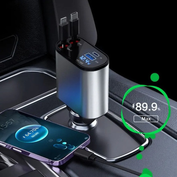 Автомобильное зарядное устройство Hugeel HG-CC11 66 Вт QC 3.0 PD кабель Type-C Lightning