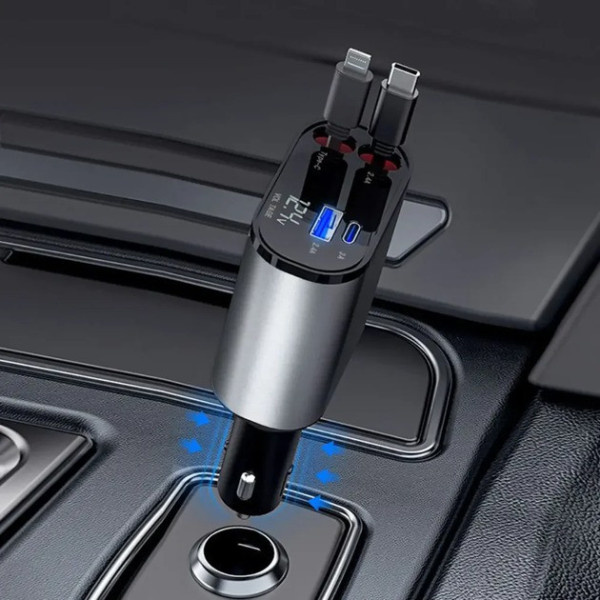 Автомобильное зарядное устройство Hugeel HG-CC11 66 Вт QC 3.0 PD кабель Type-C Lightning