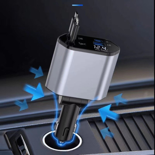 Автомобильное зарядное устройство Hugeel HG-CC11 66 Вт QC 3.0 PD кабель Type-C Lightning