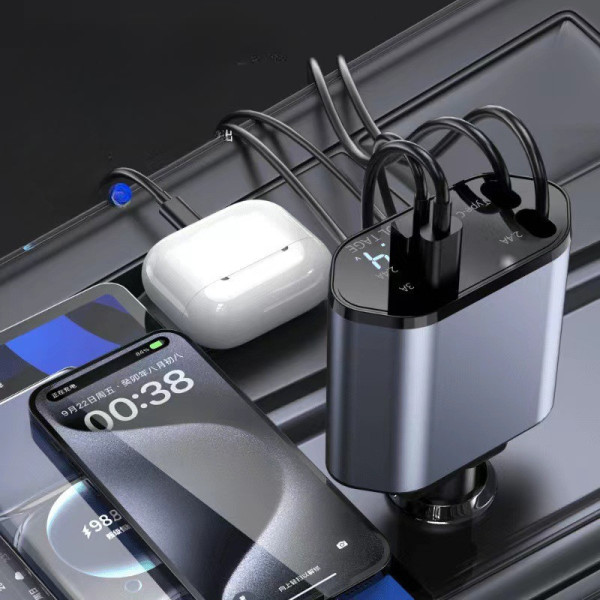 Автомобильное зарядное устройство Hugeel HG-CC11 66 Вт QC 3.0 PD кабель Type-C Lightning