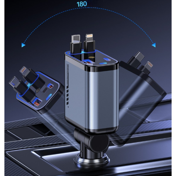 Зарядное устройство для авто с проектором звездного неба USB Type-C Lightning 66 Вт QC 3.0