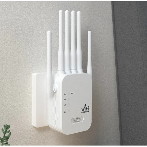Двухдиапазонный Wi-Fi репитер 2.4 5 ГГц 1200 Мбит/с 6 антенн RJ45 режим AP