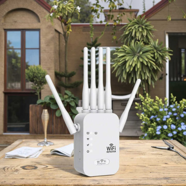 Двухдиапазонный Wi-Fi репитер 2.4 5 ГГц 1200 Мбит/с 6 антенн RJ45 режим AP