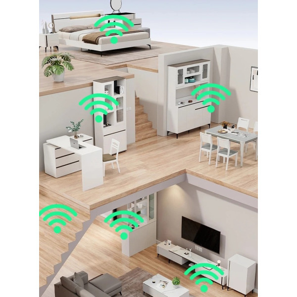 Двухдиапазонный Wi-Fi репитер 2.4 5 ГГц 1200 Мбит/с 6 антенн RJ45 режим AP