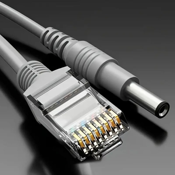 Кабель RJ45 DC 10 м для видеонаблюдения комбинированный медный удлинитель питания