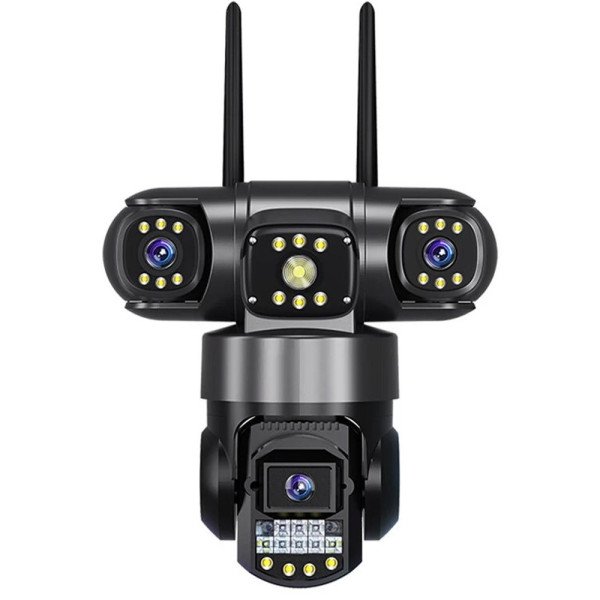 Уличная Wi-Fi камера SC28 с 3 объективами 15 МП поворот датчик движения ночное видение